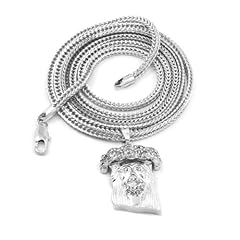 Silver tone jesus for sale  Delivered anywhere in USA 