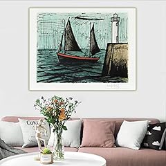 Bernard Buffet《Fishing Boat,1984》Canvas Art Oil Painting for sale  Delivered anywhere in Canada