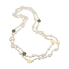 Collana lunga perle usato  Spedito ovunque in Italia 