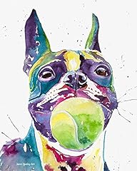 Boston terrier watercolor for sale  Delivered anywhere in USA 