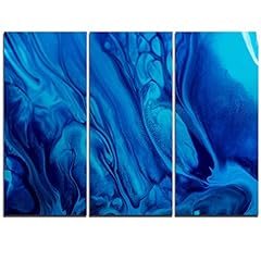 Designart Dark Blue Abstract Acrylic Paint Mix-Abstract for sale  Delivered anywhere in Canada
