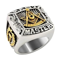 Past Master Masonic Blue Stone Ring White Version 18K for sale  Delivered anywhere in USA 