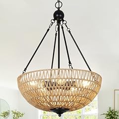 Rattan chandelier light for sale  Delivered anywhere in USA 