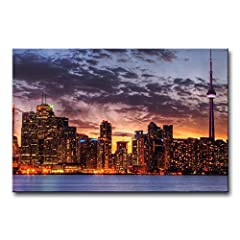 Wall Art Painting Toronto Skyline in Sunset Prints for sale  Delivered anywhere in Canada