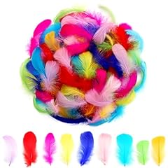 300pcs colorful feathers for sale  Delivered anywhere in USA 