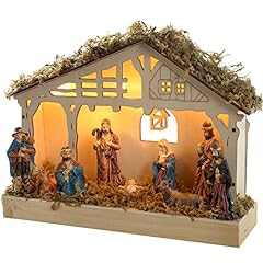 WeRChristmas Pre-Lit Christmas Wooden Nativity Scene, used for sale  Delivered anywhere in Ireland