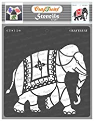 CrafTreat Indian Elephant Stencils for Painting on Wood, Wall, Tile, Canvas, Paper, Fabric and Floor - Indian Elephant Stencil - 6x6 Inches - Reusable DIY Art and Craft Stencils for sale  Delivered anywhere in Canada