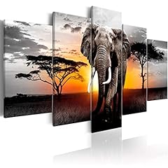 Large African Landscape Painting Elephant Wall Art for sale  Delivered anywhere in Canada
