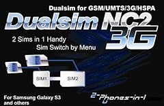 Entrambi i Telefoni 2 in 1 2 in1 nc2s3 3 G Dual SIM Adattatore per Samsung Galaxy S3 usato  Spedito ovunque in Italia 