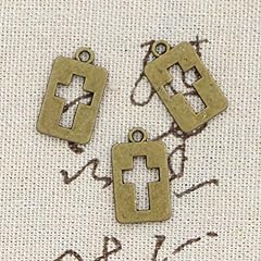 DGTJSISHIWU 10Pcs Charms Cross Cut 20X12Mm Antique for sale  Delivered anywhere in Canada