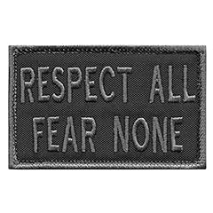 2AFTER1 Respect all Fear None Blackout Subdued 2x3.25 Morale Tactical Fastener Patch usato  Spedito ovunque in Italia 