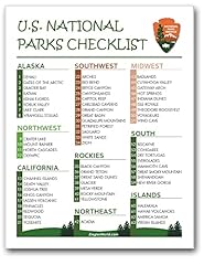 National park checklist for sale  Delivered anywhere in USA 