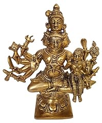 Purpledip Brass Idol Panchmukhi Shiva with Parvati: for sale  Delivered anywhere in Canada