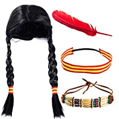 Tigerdoe Indian Maiden 4 Pc Set - Indian Costume Wig for sale  Delivered anywhere in Canada