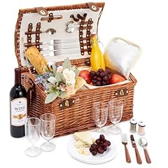 Juvale wicker picnic for sale  Delivered anywhere in USA 