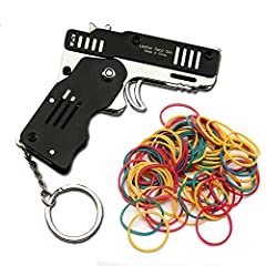 Zhou-long Rubber Band Gun Mini Metal Folding 6-Shot, used for sale  Delivered anywhere in Ireland
