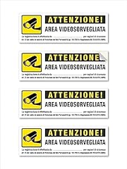 Adesivi videosorveglianza picc usato  Spedito ovunque in Italia 