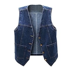 Denim waistcoat women for sale  Delivered anywhere in UK
