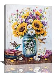 Farmhouse sunflower vase for sale  Delivered anywhere in USA 