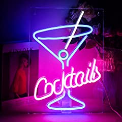 Cocktail bar neon usato  Spedito ovunque in Italia 