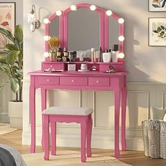 Tiptiper pink vanity for sale  Delivered anywhere in USA 
