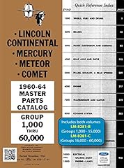 Used, 1960-1964 Lincoln Mercury Master Parts Catalog for sale  Delivered anywhere in Canada