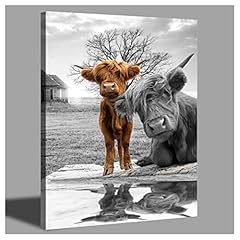 Highland cow canvas for sale  Delivered anywhere in USA 