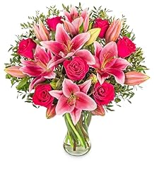 Flowers vase rose for sale  Delivered anywhere in UK