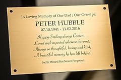 Engraved memorial plaque for sale  Delivered anywhere in UK