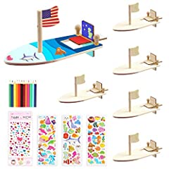 12 Pack DIY Wood Sailboat Rubber Band Paddle Boat, for sale  Delivered anywhere in USA 