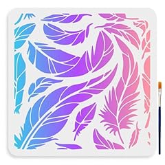 Mayjoydiy feather stencil for sale  Delivered anywhere in UK
