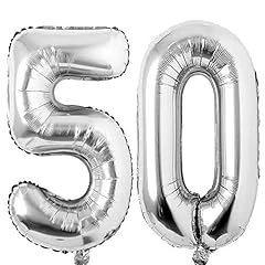 Number balloons silver for sale  Delivered anywhere in USA 