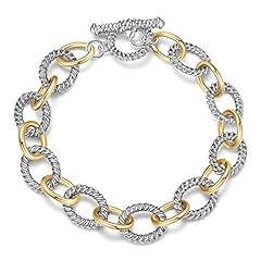 Mytys Cable Bracelet 2-tone Circles Chain Silver and for sale  Delivered anywhere in USA 