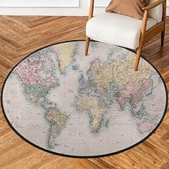 Vintage map round for sale  Delivered anywhere in USA 