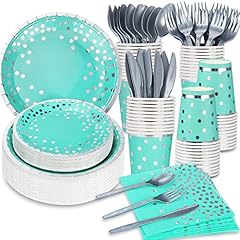 Teal silver party for sale  Delivered anywhere in USA 