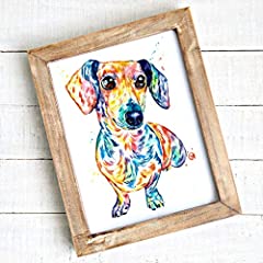 Dachshund Wall Art, Wiener Dog, Dachshund Painting,, used for sale  Delivered anywhere in Canada