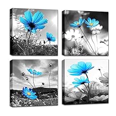 Blue flower canvas for sale  Delivered anywhere in UK
