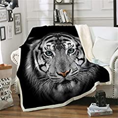 Tiger printed fleece for sale  Delivered anywhere in UK
