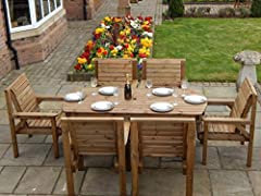 STAFFORDSHIRE GARDEN FURNITURE 6 FEET WOODEN GARDEN for sale  Delivered anywhere in UK
