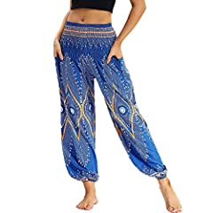 Nuofengkudu Ladies Women's Thai Harem Pants Hippie, used for sale  Delivered anywhere in UK