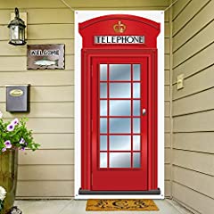 Used, English Phone Booth Door Cover, Large Fabric Red Telephone for sale  Delivered anywhere in Canada