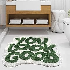 Bathoom rugs green for sale  Delivered anywhere in USA 