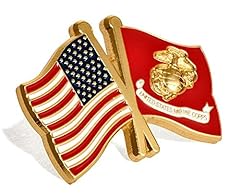 USA and USMC Marine Corps Flags Lapel Pin for sale  Delivered anywhere in USA 