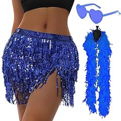 Sequin skirt royal for sale  Delivered anywhere in USA 