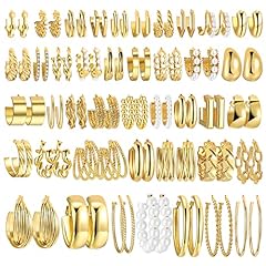 Pairs gold hoop for sale  Delivered anywhere in USA 