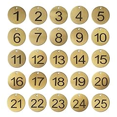 Numbered brass tags for sale  Delivered anywhere in UK
