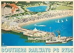 Vintage railway poster for sale  Delivered anywhere in Ireland