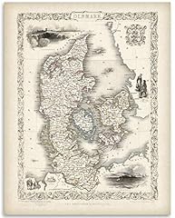 Map denmark vintage for sale  Delivered anywhere in USA 