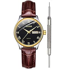 Olevs brown leather for sale  Delivered anywhere in USA 