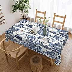 Rectangular tablecloth blue for sale  Delivered anywhere in USA 